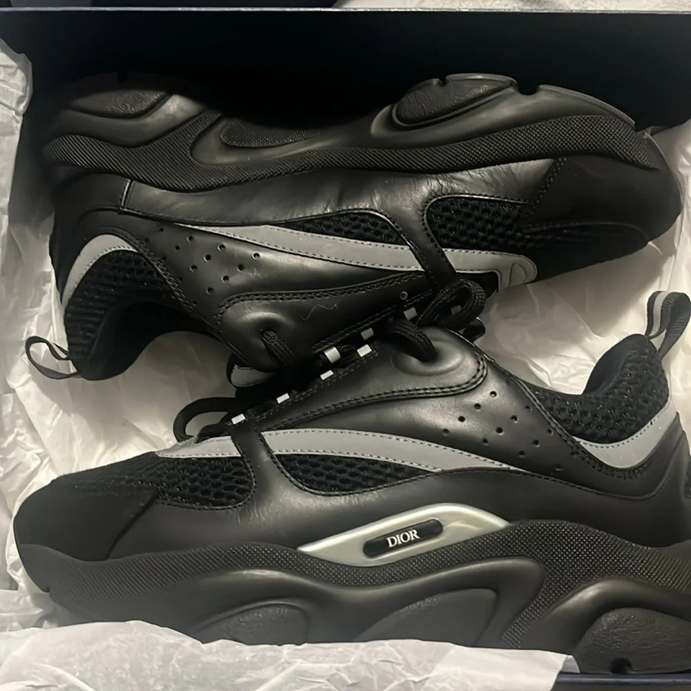 B22 Dior Size 42/9 black reflective - Picture 3 of 8